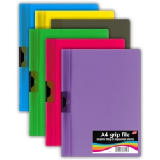 GRIP FILE,A4 Asst. Colours CB436