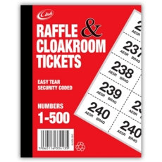 RAFFLE & CLOAKROOM TICKETS, 1-500 (Club)