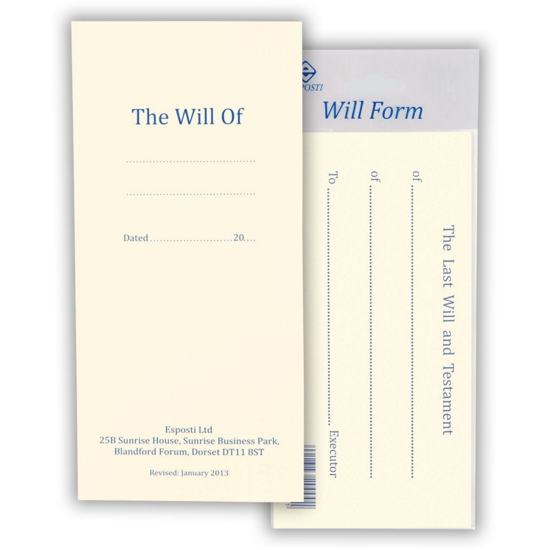 WILL FORM,H/pk