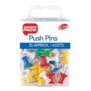 PUSH PINS,Asst.Cols 25's H/pk (Handy Pack) CB596