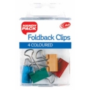 FOLDBACK CLIPS,Asst.Cols 4's H/pk (Handy Pack)        CB597