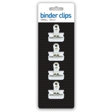 BINDER CLIPS,4's 30mm I/cd (Bulldog Type)