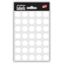 LABEL,S/Adh White Dots 13mm H/pk