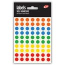 LABEL,S/Adh Dots Asst.Cols 8mm H/pk