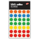 LABEL,S/Adh Dots Asst.Cols 13mm H/pk