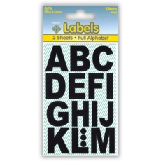 LABELS,Black Vinyl Letter 24mm