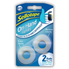 SELLOTAPE,On-Hand Refill 18x15 2 Rolls I/cd