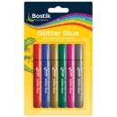 BOSTIK GLITTER GLUE PENS 6 x 10.5ml Assorted Cols. I/cd