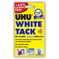 UHU,White Tack +33% Extra Free Re-usable Adhesive 66.5gm H/pk