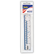 RULER,15cm Plastic (Helix) H/pk