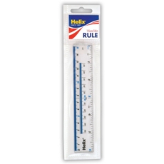RULER,15cm Plastic (Helix) H/pk