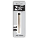 BALL PEN REFILLS,Twin Black 1mm I/cd (Parker Compatible)