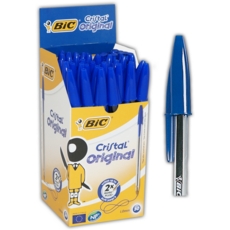 BALL PEN,Cristal Blue Med (Bic)