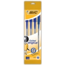 BALL PEN,Cristal 4's Blue Med H/pk (Bic)