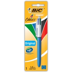 BALL PEN,4 Colour  I/cd (Bic) (Blue Barrel)