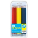 PENCIL,HB Rubber Tipped 12's In Wallet  H/pk          CB614