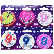 BADGE,AGE 9 Small 54mm