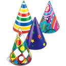 PARTY HAT,Cone Shape Asst.