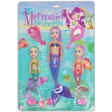 DOLLS,Mermaid Princess 3's 13 & 21cm,I/cd