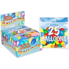 BALLOONS, Assorted Shapes 25's H/pk