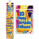 BALLOONS,Happy Birthday 10's Clip Strip