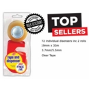 CLEAR TAPE,+Dispenser 2 Rolls 19x33 (Multi Pack Price,3x24)