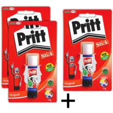 PRITT STICK,Standard 11gm I/cd (2pks + 1 FOC)