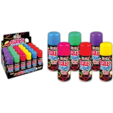 SILLY STRING AEROSOL 6 Assorted Colours 200ml 55g CDU