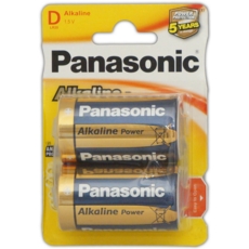 PANASONIC Alkaline Batteries D 2's I/cd