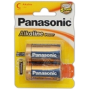 PANASONIC Alkaline Batteries C 2's I/cd