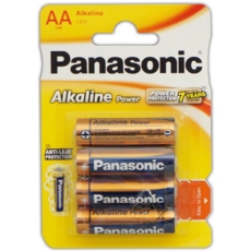 PANASONIC Alkaline Batteries AA 4's I/cd