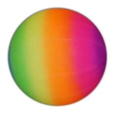 BALL,Neon Rainbow Effect, 8in. 20cm 80gm H/pk