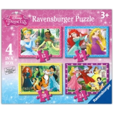 JIGSAW,4 in a Box,Disney Princess (12,16,20,24)