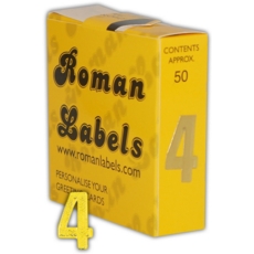 CARD NUMERALS,Gold No.4