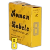 CARD NUMERALS,Gold No.8