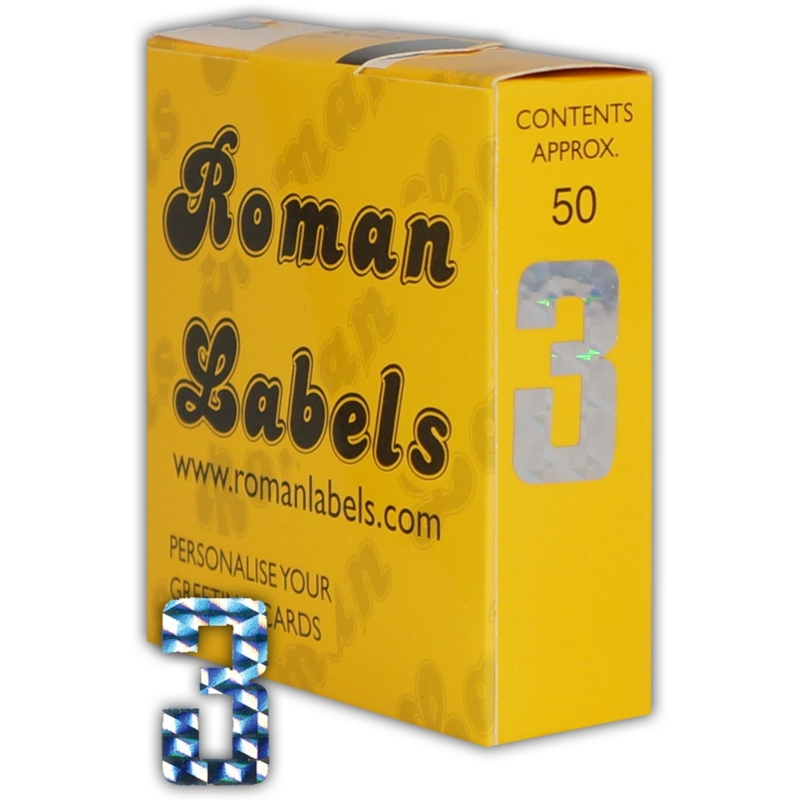 CARD NUMERALS,Holographic No.3