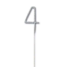 SPARKLER,Numeral 4 H/pk 7in