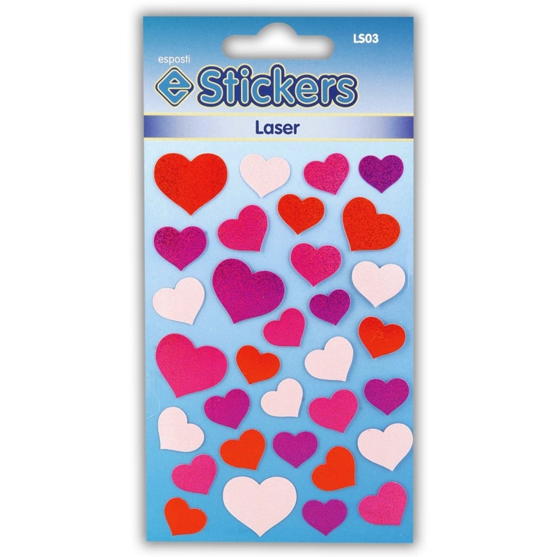 STICKERS,Laser Hearts
