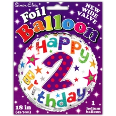 BALLOONS,Age 2 Unisex Helium Foil