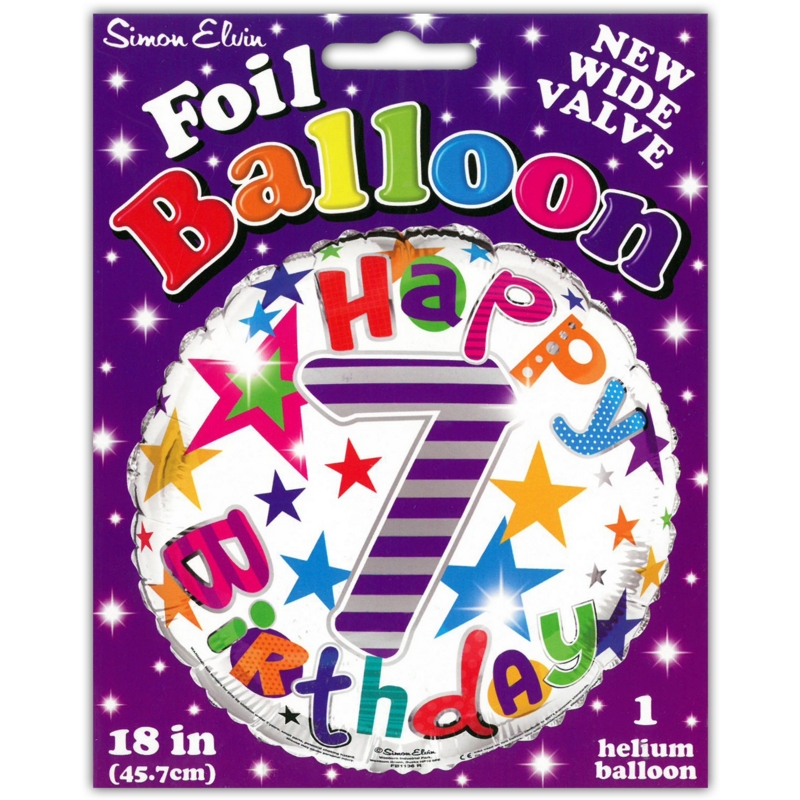 BALLOONS,Age 7 Unisex Helium Foil
