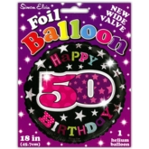 BALLOONS,Age 50 Female Helium Foil