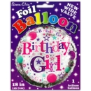 BALLOONS,Birthday Girl Helium Foil