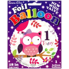 BALLOONS,Age 1 Girl Helium Foil