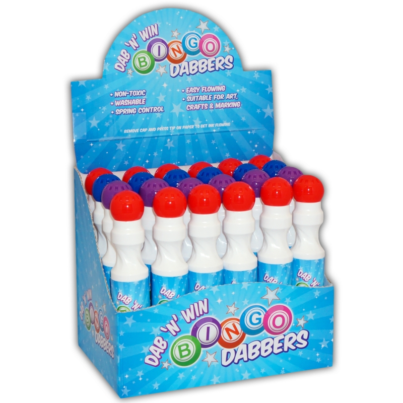 BINGO DABBER MARKER 4 Asst. Col. Dab 