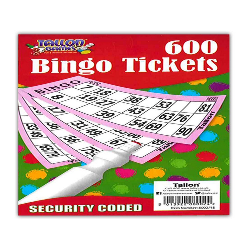 BINGO TICKETS, 1-600