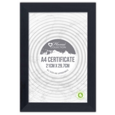 PHOTO FRAME,A4 Certificate Sq. Black Frame,Glass Insert