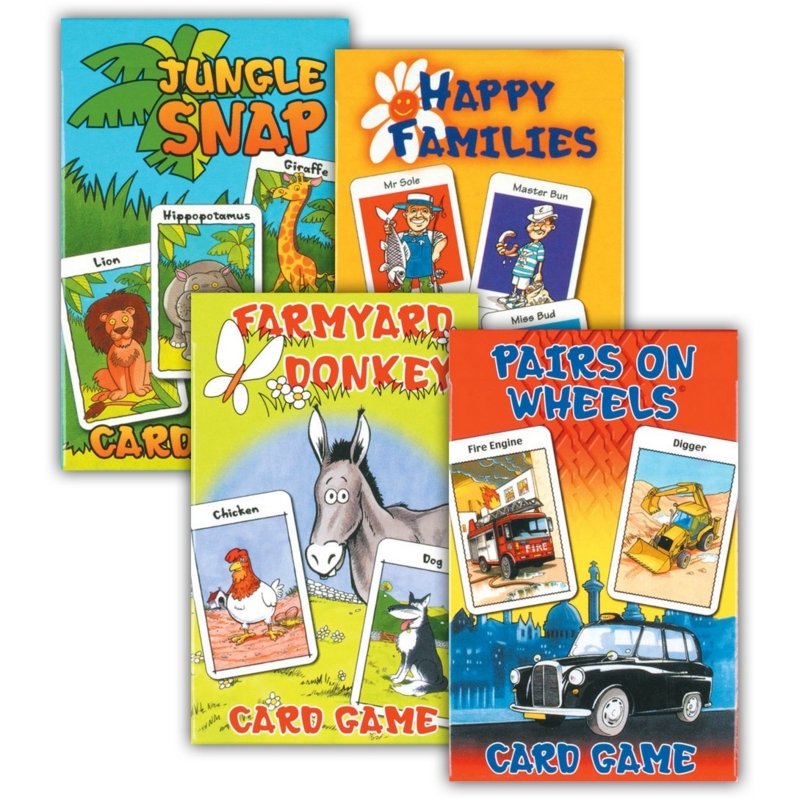 CARD GAMES,Childs 4 Asst. Snap,Donkey,Pairs & H.Families