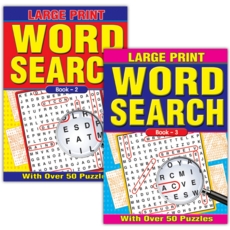 ACTIVITY BOOK,Word Search Large Print 4 Asst.