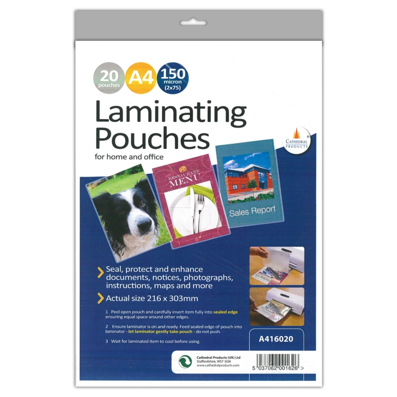 LAMINATING POUCHES,A4 20