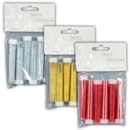 GLITTER POWDER,Tubes 6's Red/Gold/Silver H/pk